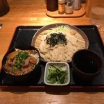 旬鮮酒場 天狗 - ざるうどんとミニ生姜焼き丼650円