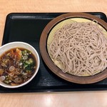 名代 箱根そば - 蒸し鶏とオクラのさっぱりつけせいろ