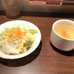 いきなりステーキ 名古屋大須店 - サラダ&スープ　クオリティ低し　2018/08/06