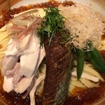 麺屋一燈 - 2018.8 月曜日限定「昆布水と鶏出汁ジュレの煮びたしつけ麺(1)醤油Ver.」