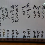 二八そば メニュー