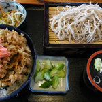 二八そば - かきあげ天丼セット　８８０円