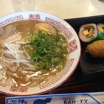 長沢ガーデン レストラン - 豚骨ラーメン定食　740円