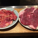 羊肉炭火焼 肉汁屋 - ジンギスカン(800円) 赤身ロース(750円)