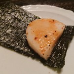 肉割烹 上 - ホタテの磯辺焼き