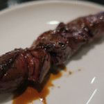 炭火焼酒亭ローリンストーン - 伊予鶏レバ串　ズームアップ