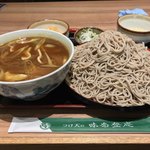 味奈登庵 - カレー南蛮そば 大盛り 別盛り＋揚げ玉＋玉子♡