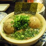 焼鳥どん - 鶏の煮込みW玉子