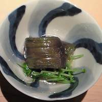 うち山 - 鯛茶漬け 1500円 の茄子の煮浸し