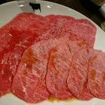 焼肉グレート - うわみすじ全面7秒と2秒ロース