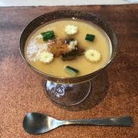 開花亭sou-an - 先附「雲丹豆腐、じゅんさい、ヤングコーン」