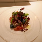 ブルーベリーとトマトの生ハムサラダ