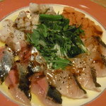 Bar MICHIya - この日のカルパッチョ盛り合わせ