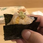 旬美にしかわ - イカと雲丹の手巻き寿司