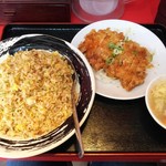 福満園 - Eセット650円(+100円でチャーハン大盛に)