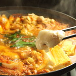 Korean Motsu-nabe (Offal hotpot)