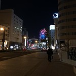 鹿児島ラーメン 豚とろ - 橋から駅方向を望む