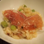 トラットリア・アルモ - パルマ産 生ハムと八尾 枝豆のリゾット