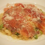 トラットリア・アルモ - パルマ産 生ハムと八尾 枝豆のリゾット