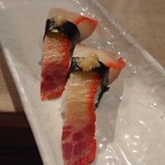 名代 駒寿司 - くじらベーコン握り