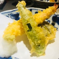 いまここ - 海老、茄子、オクラの天ぷら！