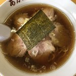 あかつき食堂 - チャーシュー麺上から