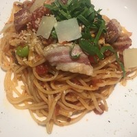 世界のワイン博物館 グランフロント大阪店  - 枝豆とパンチェッタのプッタネスカ ( ´θ｀)
                冷製パスタ ランチ