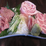丈ちゃん - 三種盛りのお刺身はセレクト自由