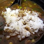 復刻ラーメン - カレーラーメン、ライス投入でまろやかに