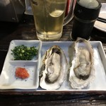 牡蠣酒場 すずきんち - H30.8　生牡蠣2種・漬けハイボール