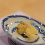 徳山鮓 - 香魚（あゆ）肝（きも）の天麩羅（てんぷら）