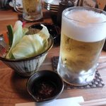 Sake To Meshi Agosuke - 生ビール550円とお通し