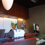 黒崎 田舎庵 日日屋 - レジ付近～混雑時はこちらで名前を記帳して待ってくださいね。