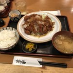 ふるさと居酒屋 村さ来 新大阪店 - チキンカツ定食 (おろしポン酢)。