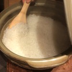 裏虎 - 美味しいお米が炊き上がりました！