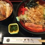 Oomura Nihachi Soba - 冷やしたぬきそばとミニかつ丼