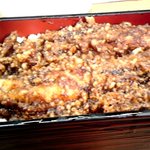 天ぷら 中山 - 穴子天重。山葵で頂きます