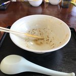 ラーメンショップやわら亭 - 完食後の激辛カレーラーメン
