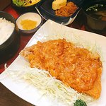 Kaneyo Shokudou - 若鶏のチリソース（B定食)