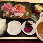 魚河岸 魚○本店 - 「刺身定食」1000円