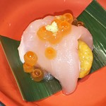 鮪 専門 銀座はなたれ - 地きんめ鯛うに巻きいくら