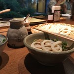 根津 釜竹 - ざるうどん(ふとうち)