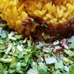 ホールスパイスカレー青藍 - カレー定食２種盛＋季節のポテサラ＋フレッシュパクチー