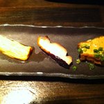 魚貝三昧 雛 - つきだし3点盛り