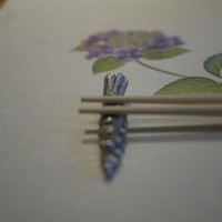 銀座 あらた - 山葵を形取った錫の箸置き