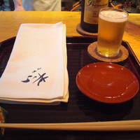 いっ木 - 先ずはビールでスタート。