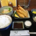 Kushi shin - エビフライ定食　900円