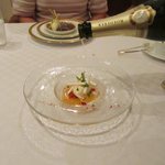 ル・ヴァンテール - シャンパンをかけて仕上げます^^