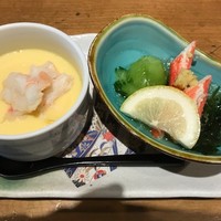 くし路 KITTE丸の内店 - 茶わん蒸しとカニサラダ