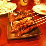 焼鳥の西屋 - 焼き鳥森合わせ　すべてタレで注文するとこんな感じです。